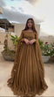 Load image into Gallery viewer, Brown Georgette Anarkali with Dupatta ClothsVilla