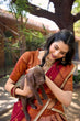Load image into Gallery viewer, Brown Jacquard Silk Lehenga Choli Set with Zari Work ClothsVilla