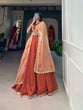 Load image into Gallery viewer, Brown Lehenga Choli Set with Organza Dupatta ClothsVilla
