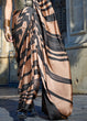 Load image into Gallery viewer, Brown Luxurious Satin Crepe Saree – Elegance with a Graceful Drape ClothsVilla