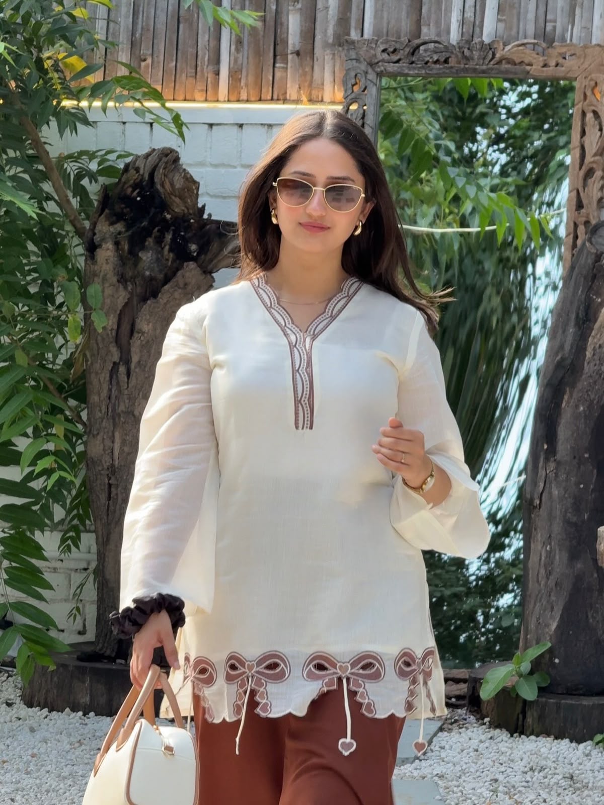Brown Pur Roman Top & Plazzo Set ClothsVilla