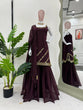 Load image into Gallery viewer, Brown Rakhi Special Elegant Sharara Set ClothsVilla