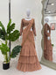 Brown Ready-to-Wear Faux Georgette Lehenga Saree Set with Embroidered Choli – Trendy & Elegant ClothsVilla