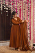 Load image into Gallery viewer, Brown Ri8 Fashion Exclusive Georgette Anarkali Suit - Elegance Meets Modern Touch ClothsVilla