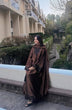 Load image into Gallery viewer, Brown Satin Kaftan Set With Palazzo ClothsVilla