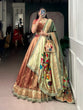 Load image into Gallery viewer, Brown Simmer Lehenga with Paithani Dupatta &amp; Batwa ClothsVilla