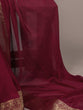 Load image into Gallery viewer, Burgundy Elegant Mass Mello Zari Weaving Saree with Matching Unstitched Blouse – Premium Party &amp; Festive Wear ClothsVilla