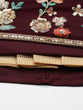 Load image into Gallery viewer, Burgundy Net Sequinse Work Semi-Stitched Lehenga &amp; Unstitched Blouse, Dupatta Clothsvilla