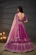 Load image into Gallery viewer, Burgundy Pure Silk Bridal Lehenga Choli Dupatta with Moti, Zarkan &amp; Heavy Embroidery ClothsVilla