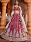 Burgundy Tissue fabric Full Flaire Semi-Stitched Lehenga ClothsVilla