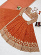 Load image into Gallery viewer, Burnt Orange Elegant Faux Georgette Embroidered Lehenga Choli with Dupatta ClothsVilla