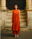 Burnt Orange Magic Slub Cotton Fully Stitched Top & Pant Set – Comfortable & Stylish Ethnic Wear ClothsVilla