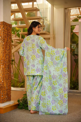 Cambric Cotton Digital Print Salwar Suit with Cotton Dupatta Clothsvilla
