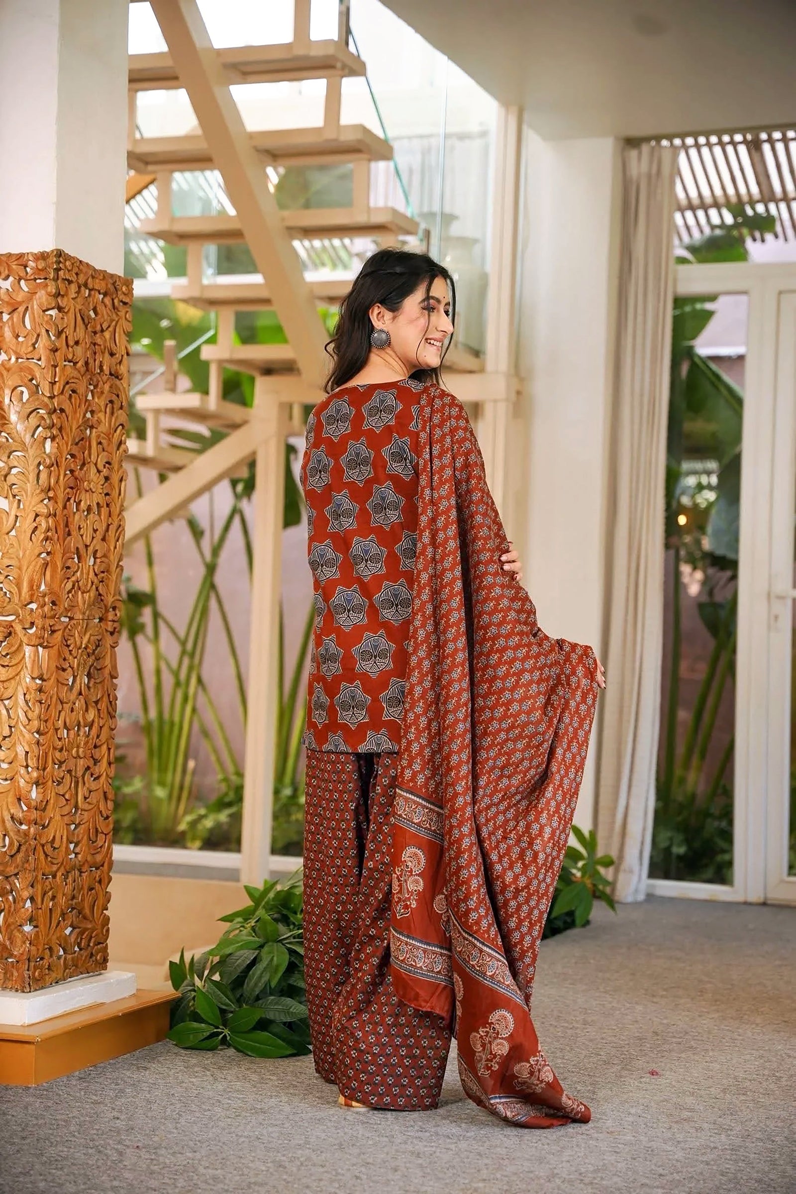 Cambric Cotton Digital Print Salwar Suit with Cotton Dupatta Clothsvilla