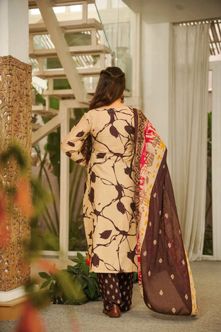 Cambric Cotton Printed Farsi Salwar and Straight Kurti Set Clothsvilla