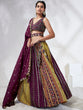 Load image into Gallery viewer, Captivating Burgundy Chiffon Lehenga Choli Set with Sequinned Embroidery and Position Print ClothsVilla