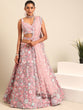 Load image into Gallery viewer, Captivating Coral Pink Net Lehenga Choli Set with Mirror Work and Sequins ClothsVilla