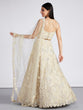 Load image into Gallery viewer, Captivating Cream Net Lehenga with Sequin &amp; Zari Embellishments ClothsVilla