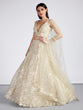 Load image into Gallery viewer, Captivating Cream Net Lehenga with Sequin &amp; Zari Embellishments ClothsVilla