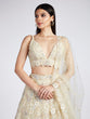 Load image into Gallery viewer, Captivating Cream Net Lehenga with Sequin &amp; Zari Embellishments ClothsVilla