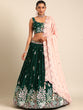 Load image into Gallery viewer, Captivating Green Sequinned Lehenga Choli Set - Mesmerize in Emerald Elegance ClothsVilla