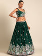 Load image into Gallery viewer, Captivating Green Sequinned Lehenga Choli Set - Mesmerize in Emerald Elegance ClothsVilla