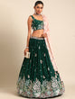 Load image into Gallery viewer, Captivating Green Sequinned Lehenga Choli Set - Mesmerize in Emerald Elegance ClothsVilla