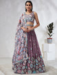 Load image into Gallery viewer, Captivating Lavender Sequinned Lehenga Choli Set with Thread Embroidery &amp; Multicolor Dupatta ClothsVilla