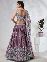 Load image into Gallery viewer, Captivating Lavender Sequinned Lehenga Choli Set with Thread Embroidery &amp; Multicolor Dupatta ClothsVilla