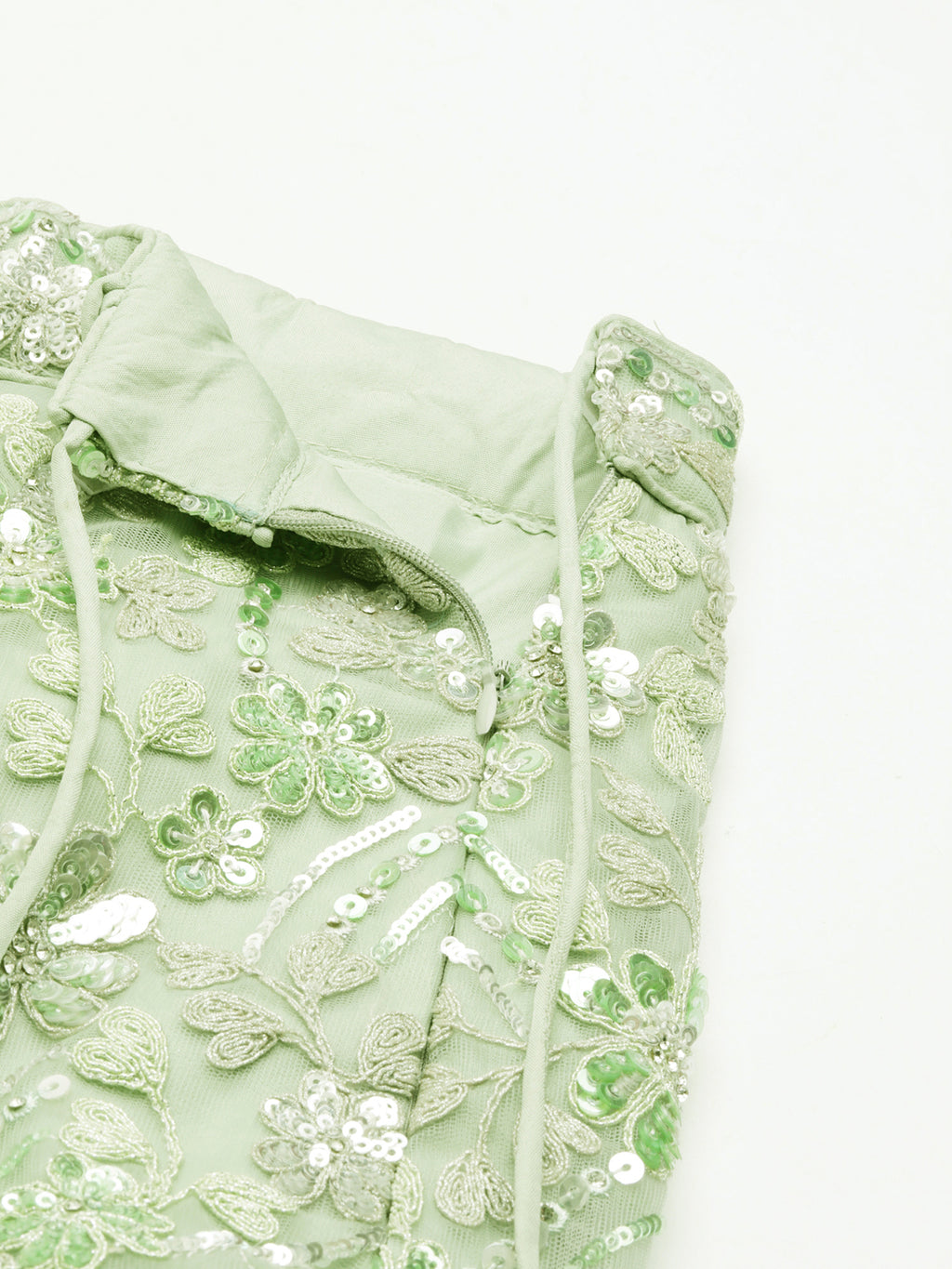Captivating Lime Green Net Lehenga with Zari & Sequin Embroidery ClothsVilla