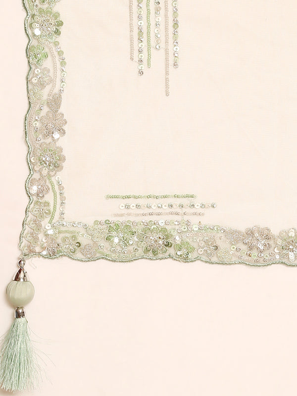 Captivating Lime Green Net Lehenga with Zari & Sequin Embroidery ClothsVilla
