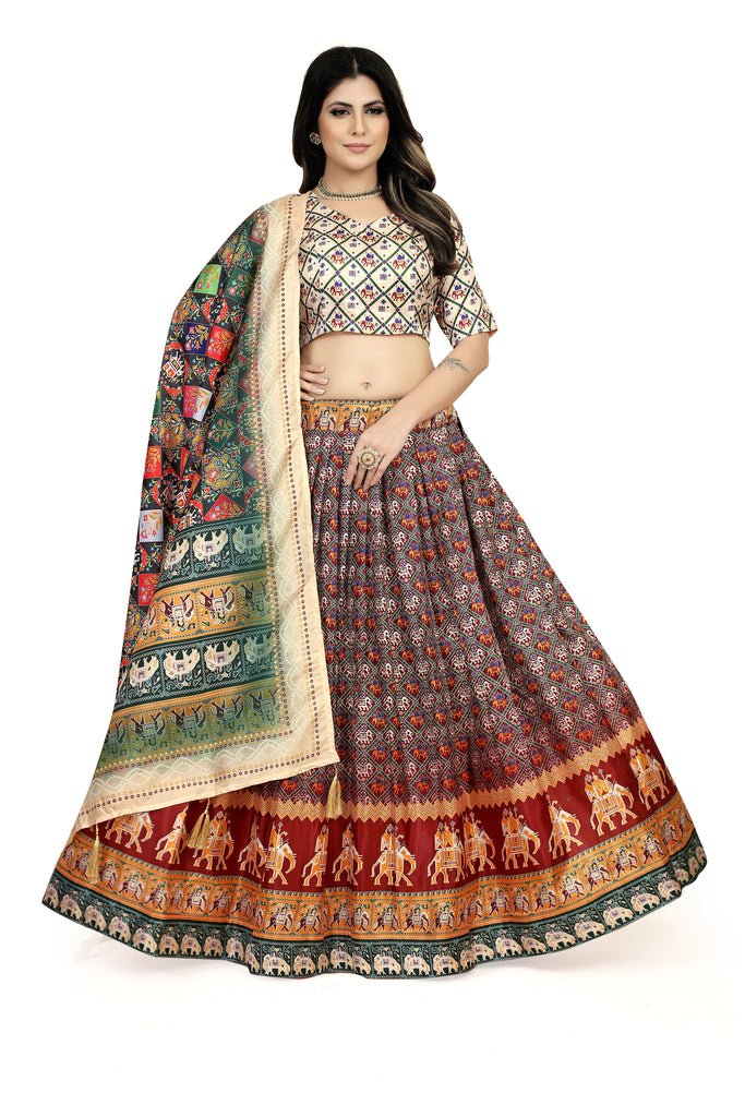 Captivating Multicolor Dola Silk Lehenga Choli - Perfect for Navratri Celebrations ClothsVilla