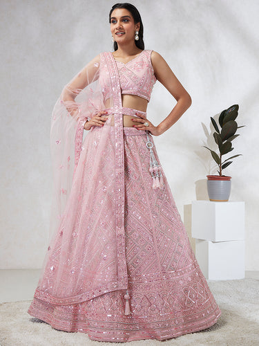 Party Wear Pink Small Girls Indian Lehenga Designs, Size: 18-28 at Rs  1690/piece in New Delhi