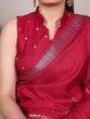 Load image into Gallery viewer, Carmine Red Silk Floral Printed Saree ClothsVilla