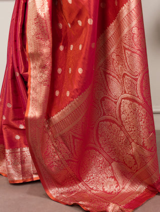 Carmine Red Traditional Kasavu Saree ClothsVilla