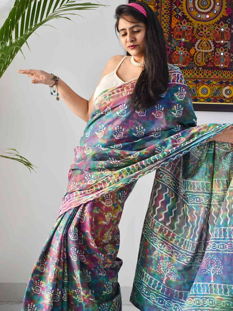 Celebrate Holi in Style with Our Vibrant Digital Print Dola Silk Sarees ClothsVilla Main image