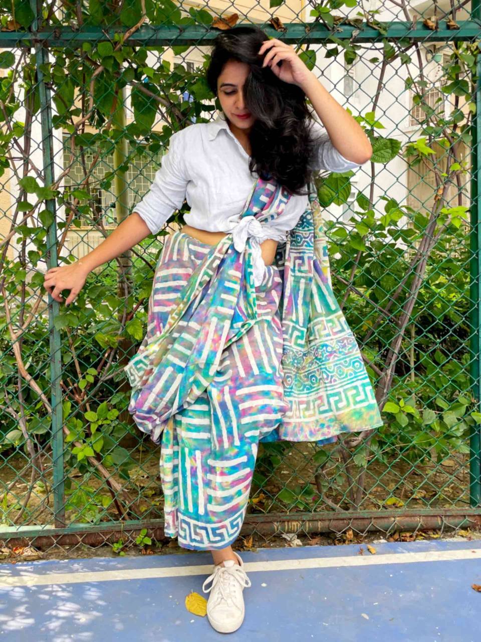 Celebrate Holi in Style with Our Vibrant Digital Print Dola Silk Sarees ClothsVilla Main image
