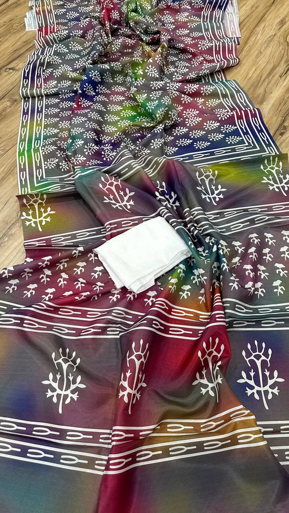 Celebrate Holi in Style with Our Vibrant Digital Print Dola Silk Sarees ClothsVilla