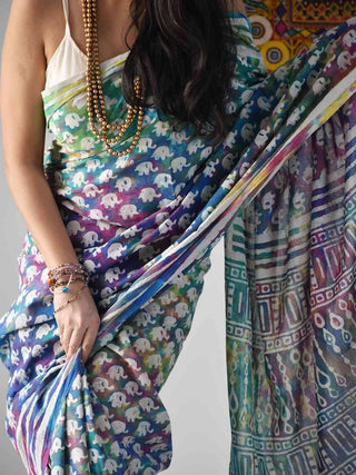 Celebrate Holi in Style with Our Vibrant Digital Print Dola Silk Sarees ClothsVilla