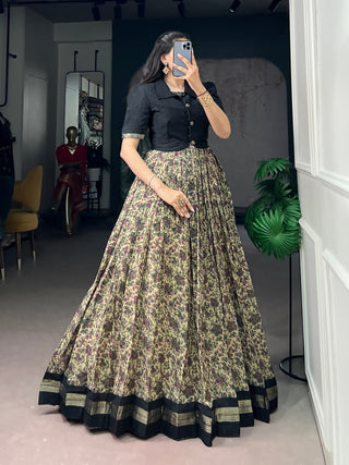 Chanderi Cotton Dress with Zari Weaving Koti