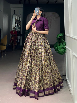 Chanderi Cotton Dress with Zari Weaving Koti