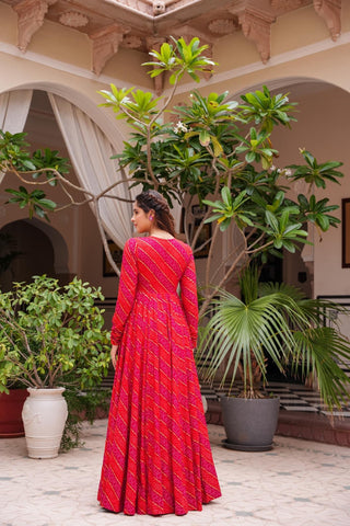 Cherry Pink Dream: 3-Piece Designer Suit with Crop Top, Palazzo Pants & Shrug ClothsVilla