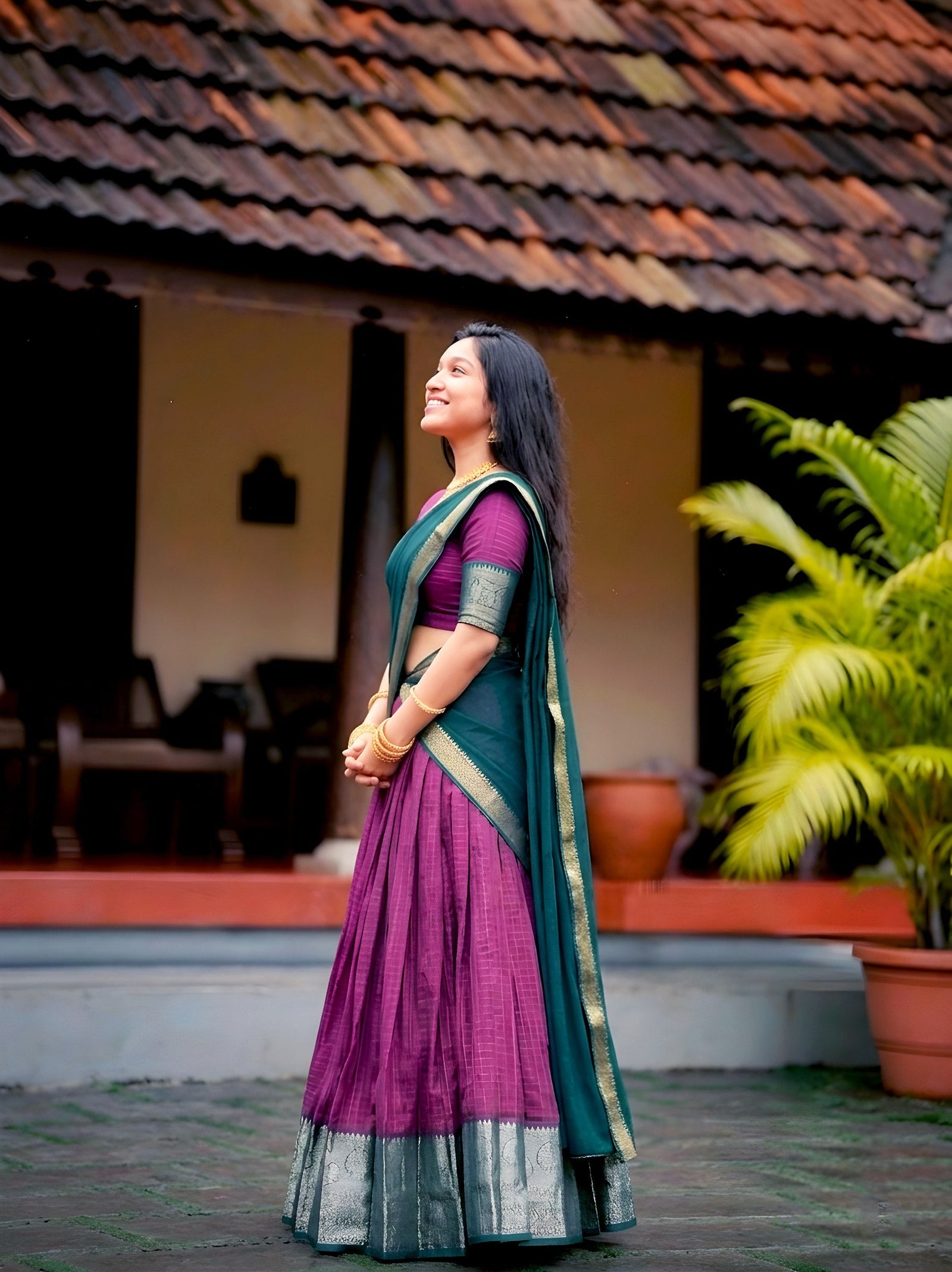 Chex Zari Weaving Lehenga Set ClothsVilla