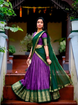 Chex Zari Weaving Lehenga Set ClothsVilla