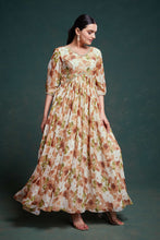 Load image into Gallery viewer, Chic Brown Georgette Dress with Elegant Prints – Ready to Wear ClothsVilla