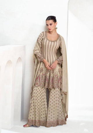 Chiku Elegant Chinon Embroidered Suit Set – Full Stitched ClothsVilla