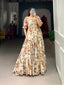 Chiku Graceful Printed Georgette Gown with 10-Meter Flair – Elegant Comfort