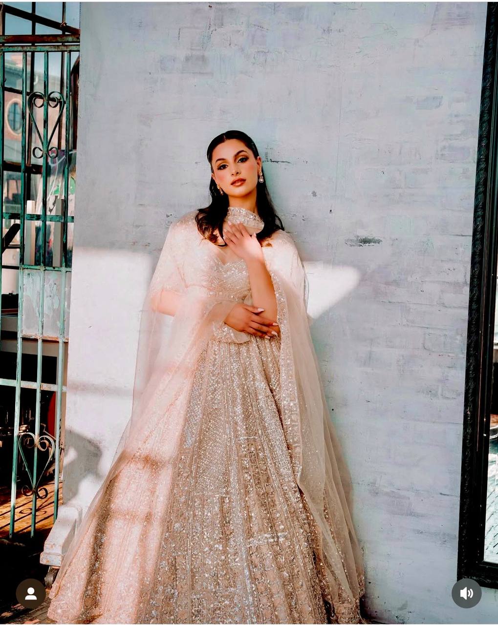 Beige Radiant Kasturi Silk Lehenga Set with Heavy Sequins & Dori Work ClothsVilla