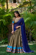 Load image into Gallery viewer, Chiku South Style Poly Cotton Half Saree – A Timeless Blend of Tradition &amp; Elegance