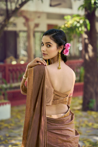 Chiku Zari Border Lehenga Choli ClothsVilla